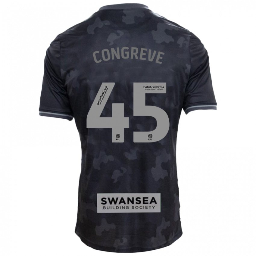 Criança Camisola Cameron Congreve #45 Preto Alternativa 2024/25 Camisa Brasil