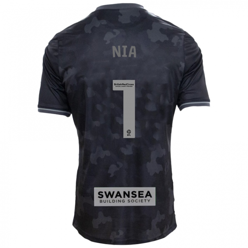 Criança Camisola Ffion Rees Nia #1 Preto Alternativa 2024/25 Camisa Brasil