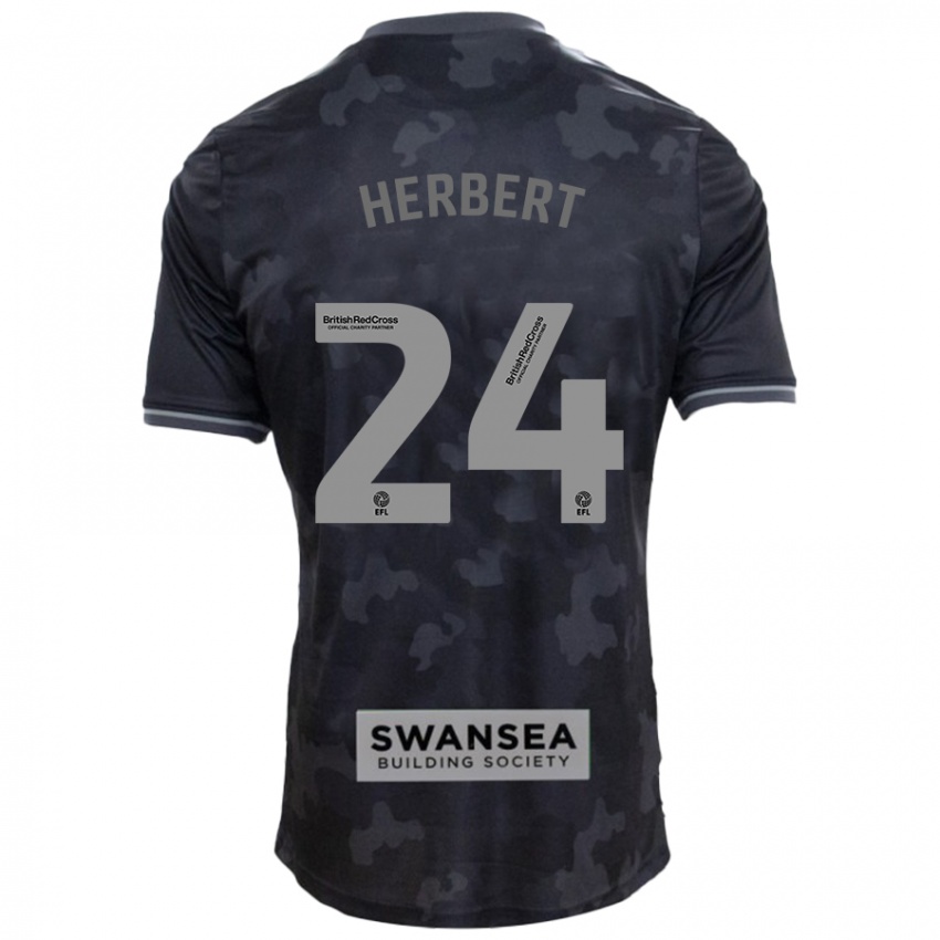 Criança Camisola Chelsea Herbert #24 Preto Alternativa 2024/25 Camisa Brasil