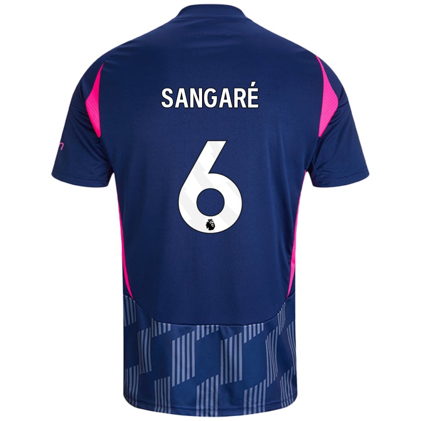 Criança Camisola Ibrahim Sangare #6 Rosa Azul Real Alternativa 2024/25 Camisa Brasil