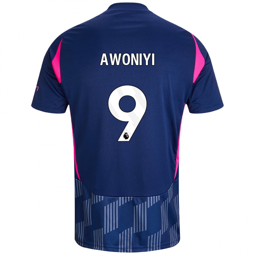 Criança Camisola Taiwo Awoniyi #9 Rosa Azul Real Alternativa 2024/25 Camisa Brasil