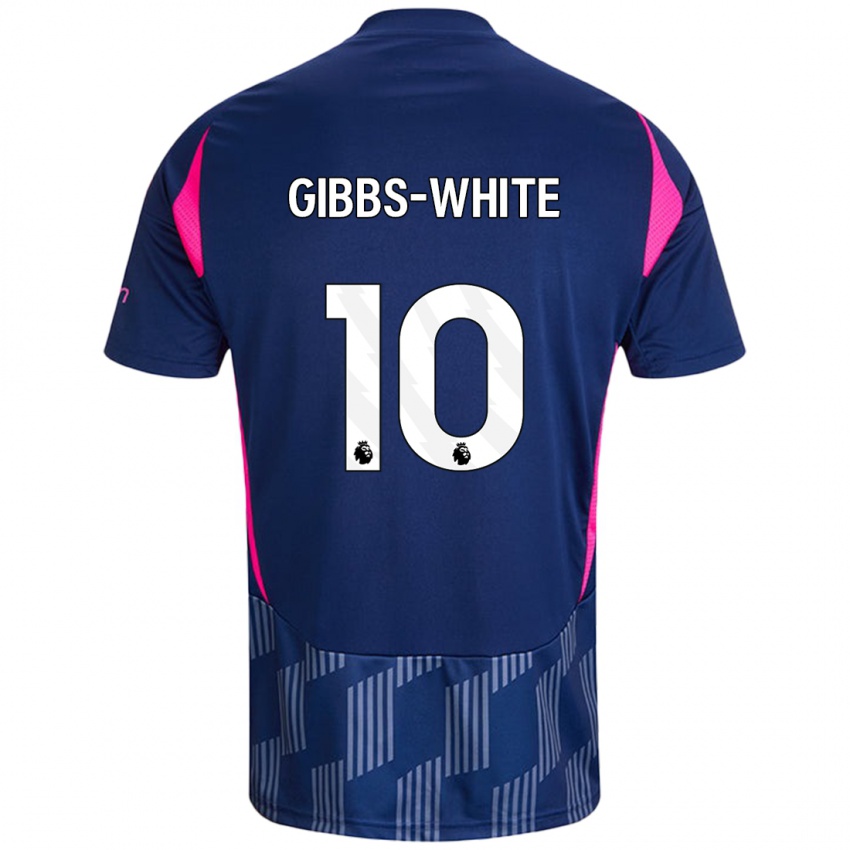 Criança Camisola Morgan Gibbs-White #10 Rosa Azul Real Alternativa 2024/25 Camisa Brasil