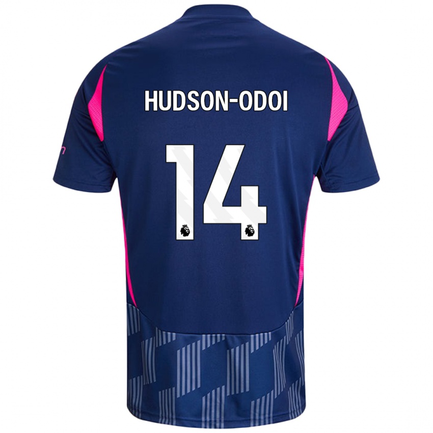 Criança Camisola Callum Hudson-Odoi #14 Rosa Azul Real Alternativa 2024/25 Camisa Brasil