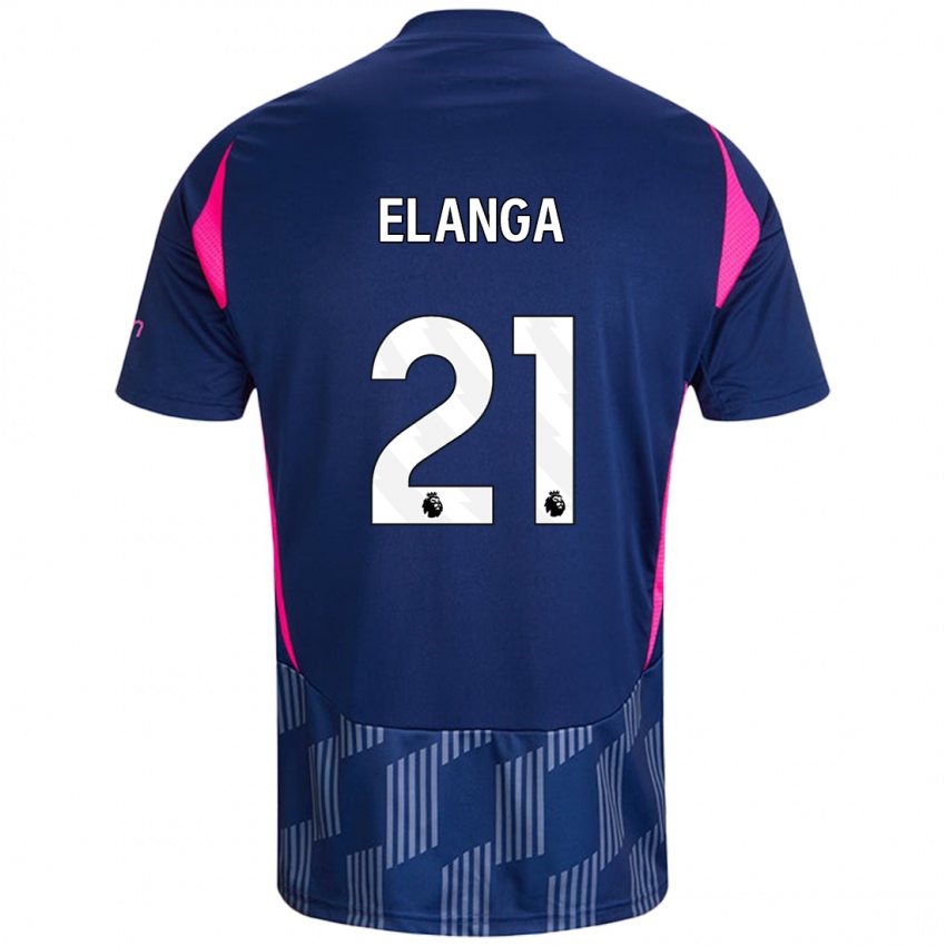 Criança Camisola Anthony Elanga #21 Rosa Azul Real Alternativa 2024/25 Camisa Brasil