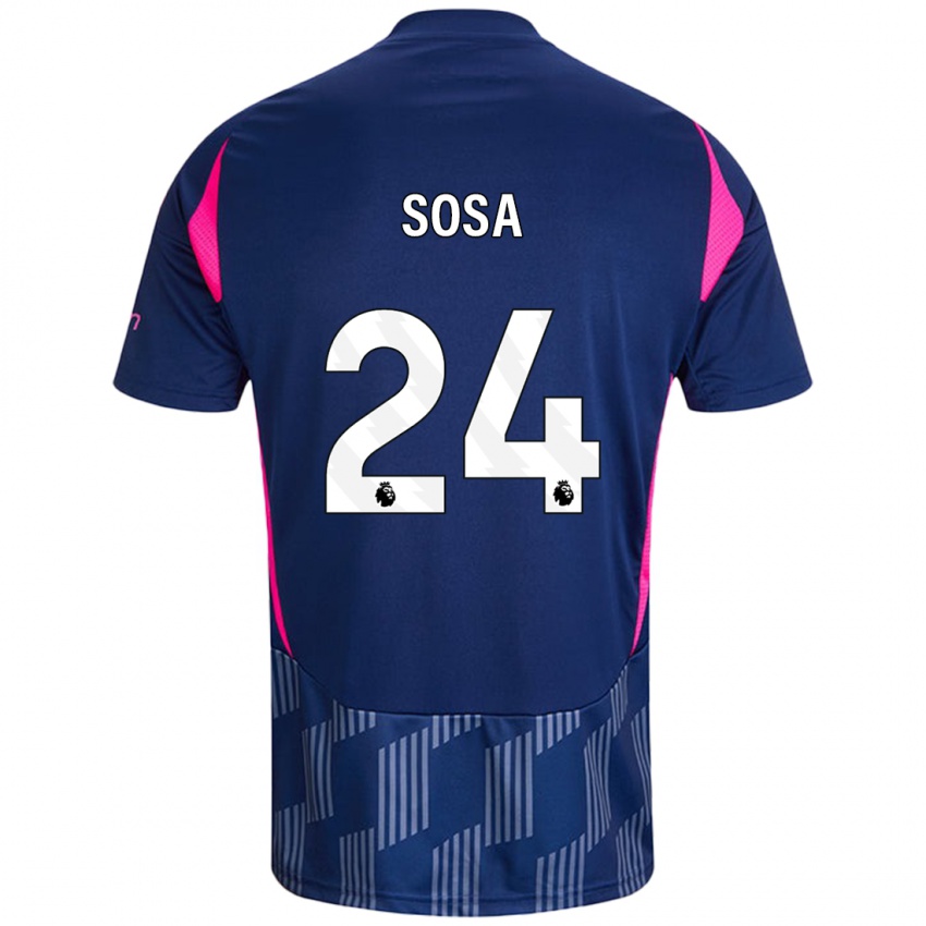 Criança Camisola Ramón Sosa #24 Rosa Azul Real Alternativa 2024/25 Camisa Brasil