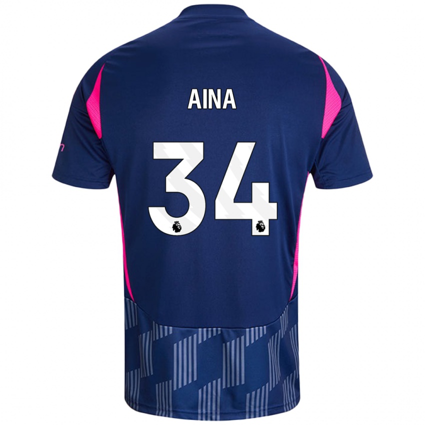 Criança Camisola Ola Aina #34 Rosa Azul Real Alternativa 2024/25 Camisa Brasil