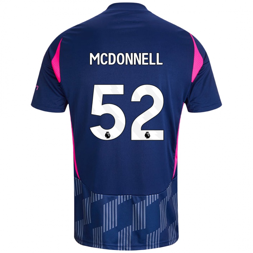 Criança Camisola Jamie Mcdonnell #52 Rosa Azul Real Alternativa 2024/25 Camisa Brasil