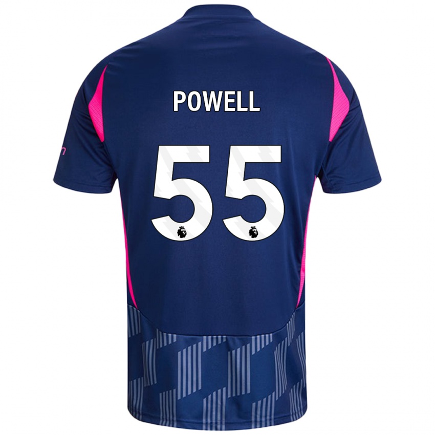 Criança Camisola Josh Powell #55 Rosa Azul Real Alternativa 2024/25 Camisa Brasil