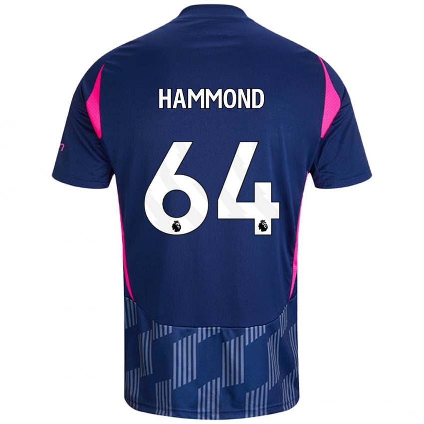 Criança Camisola Ben Hammond #64 Rosa Azul Real Alternativa 2024/25 Camisa Brasil