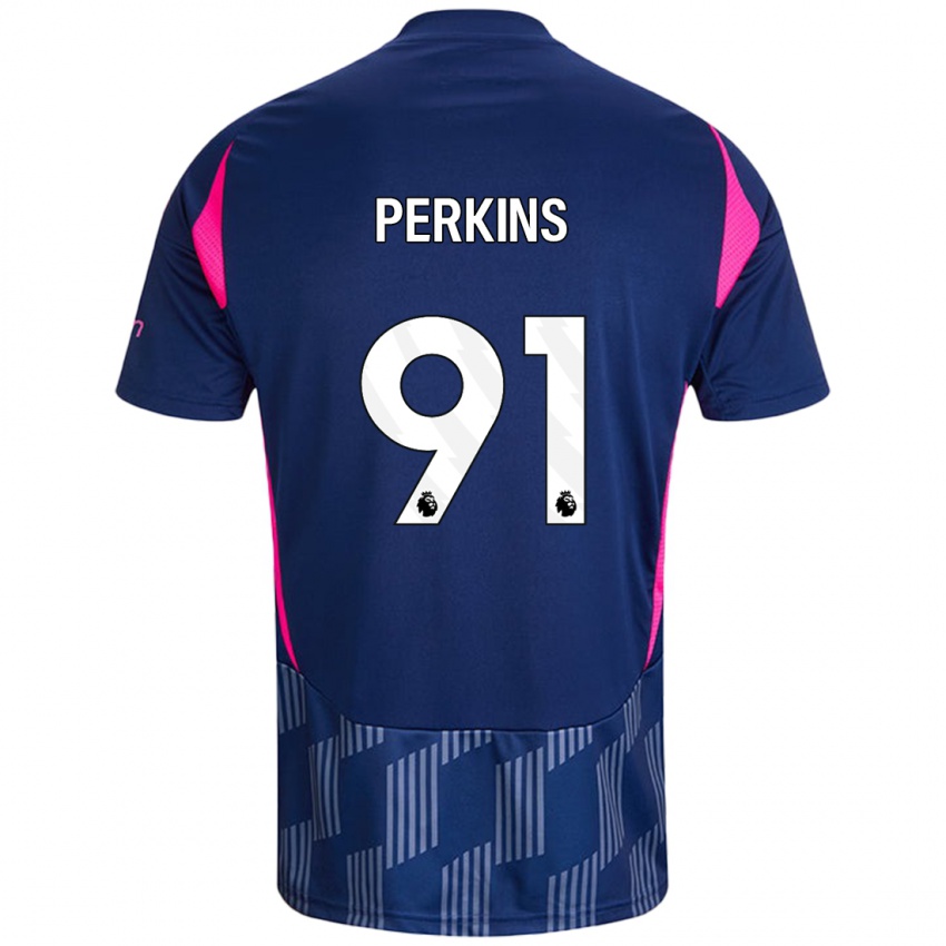 Criança Camisola Jack Perkins #91 Rosa Azul Real Alternativa 2024/25 Camisa Brasil