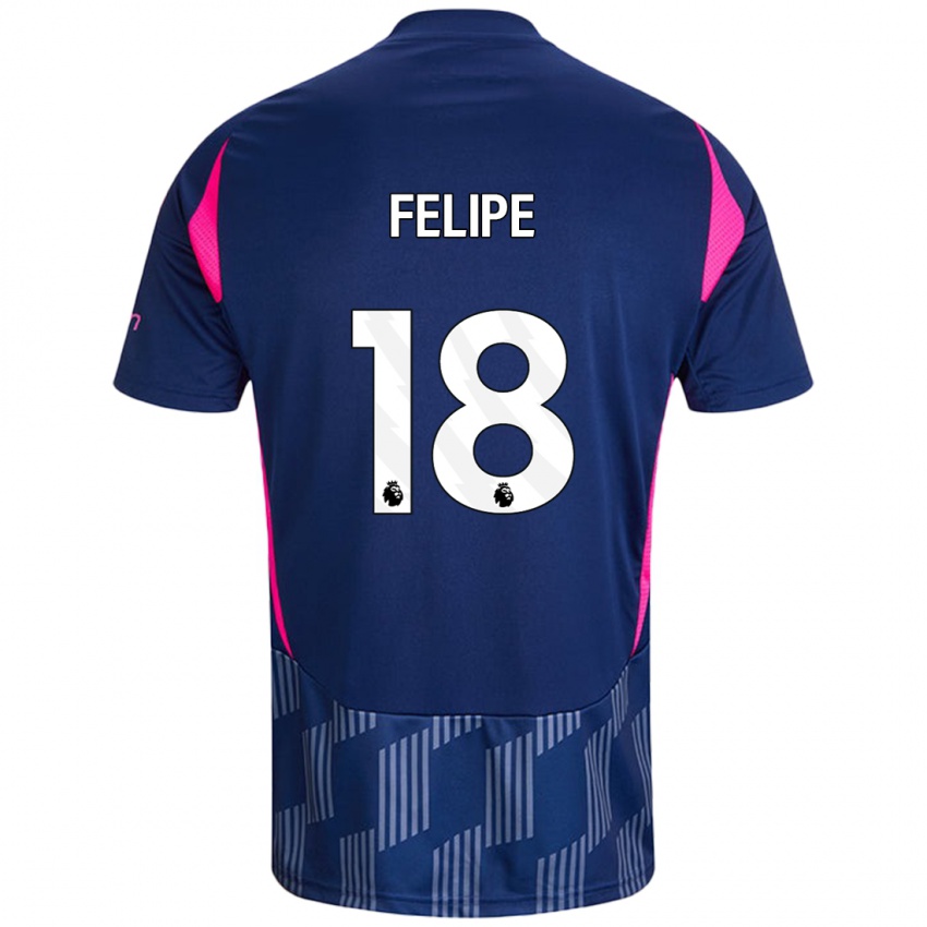 Criança Camisola Felipe #18 Rosa Azul Real Alternativa 2024/25 Camisa Brasil