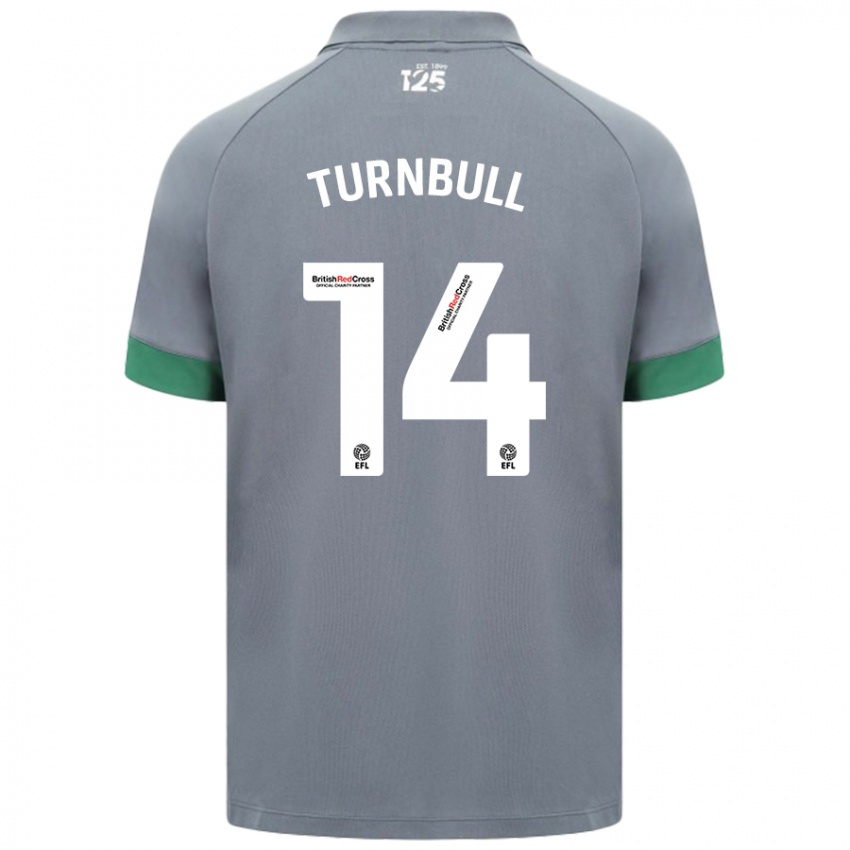 Criança Camisola David Turnbull #14 Cinza Escuro Alternativa 2024/25 Camisa Brasil