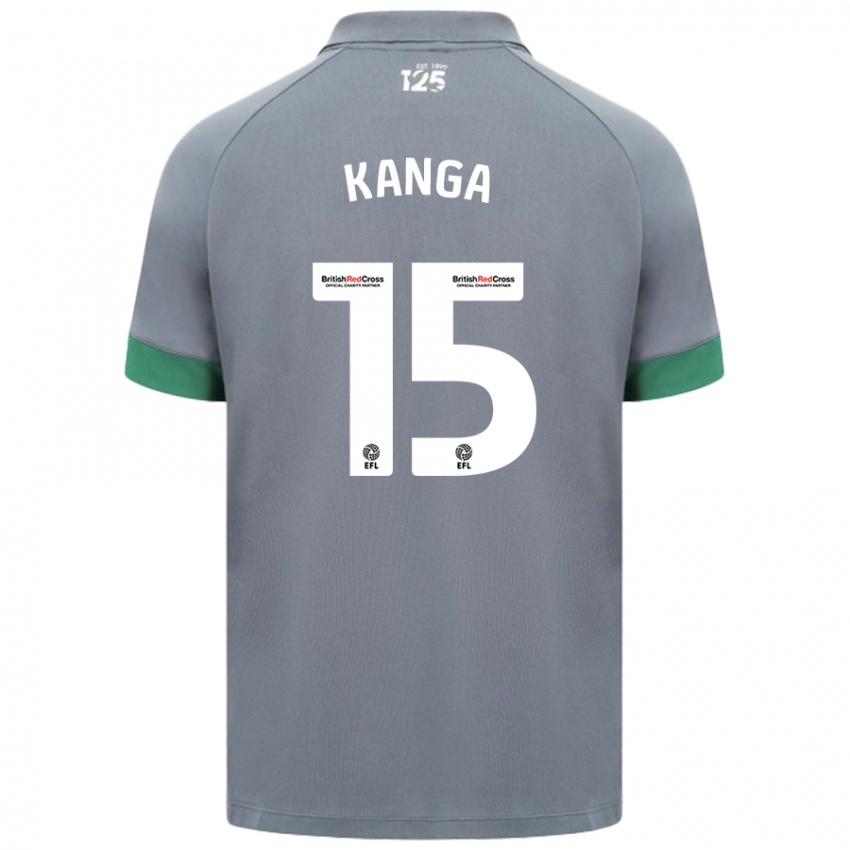 Criança Camisola Wilfried Kanga #15 Cinza Escuro Alternativa 2024/25 Camisa Brasil