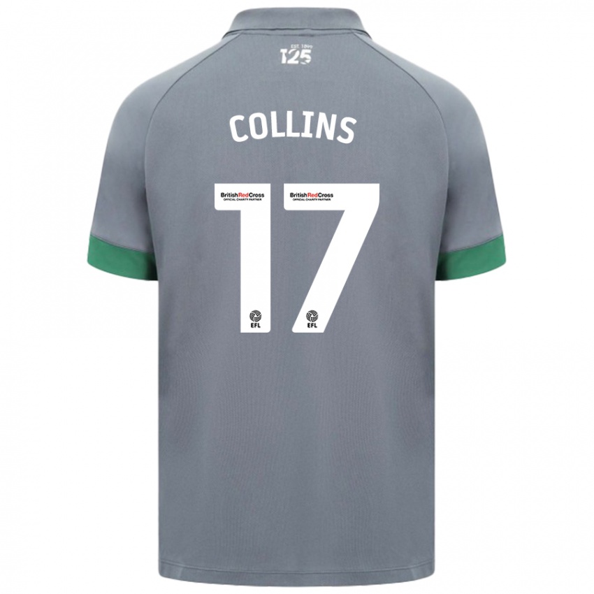 Criança Camisola Jamilu Collins #17 Cinza Escuro Alternativa 2024/25 Camisa Brasil