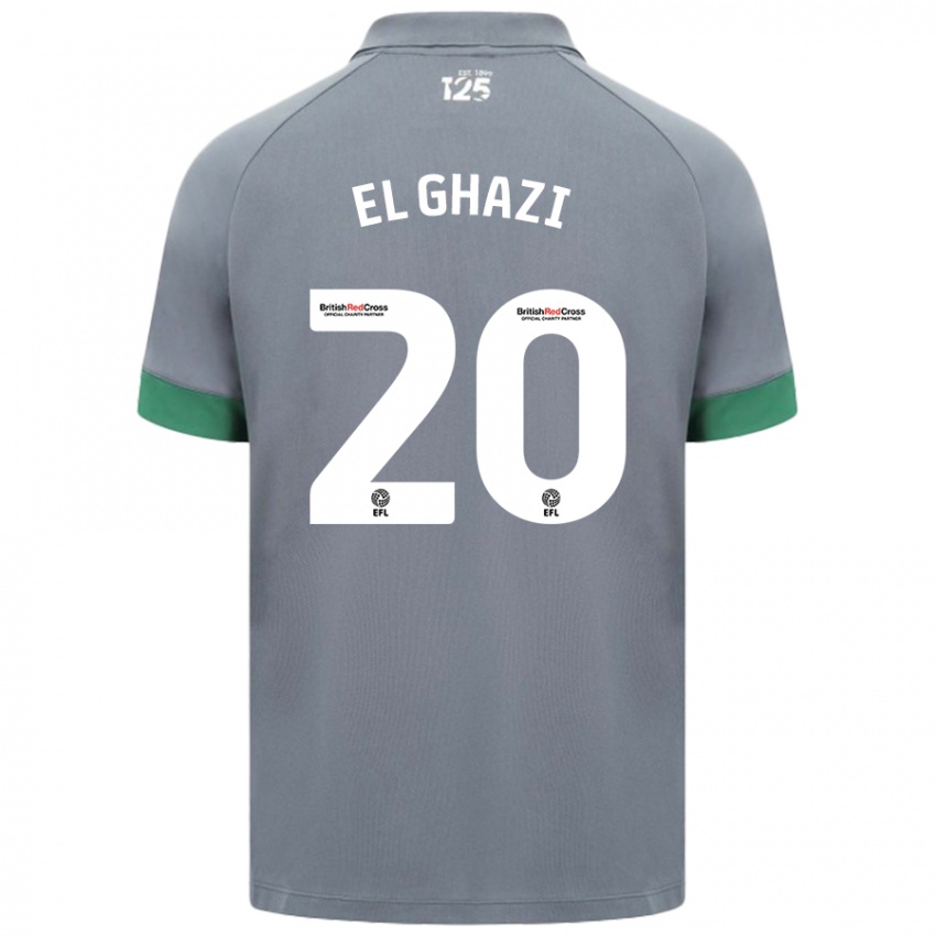 Criança Camisola Anwar El Ghazi #20 Cinza Escuro Alternativa 2024/25 Camisa Brasil