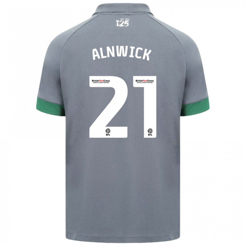 Criança Camisola Jak Alnwick #21 Cinza Escuro Alternativa 2024/25 Camisa Brasil