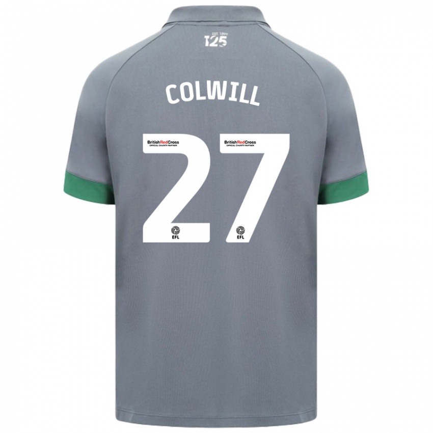 Criança Camisola Rubin Colwill #27 Cinza Escuro Alternativa 2024/25 Camisa Brasil