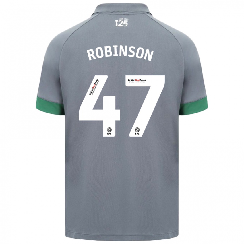 Criança Camisola Callum Robinson #47 Cinza Escuro Alternativa 2024/25 Camisa Brasil