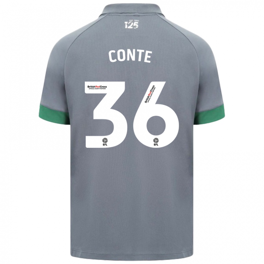 Criança Camisola Raheem Conte #36 Cinza Escuro Alternativa 2024/25 Camisa Brasil