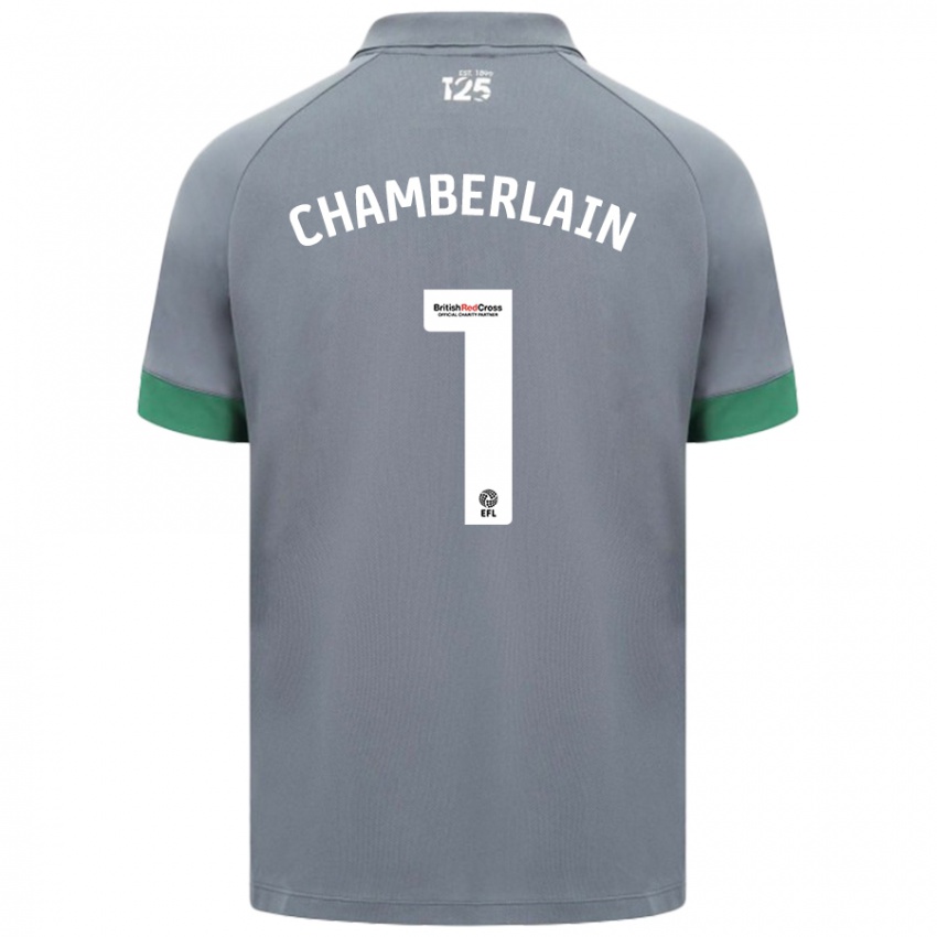 Criança Camisola Ceryn Chamberlain #1 Cinza Escuro Alternativa 2024/25 Camisa Brasil