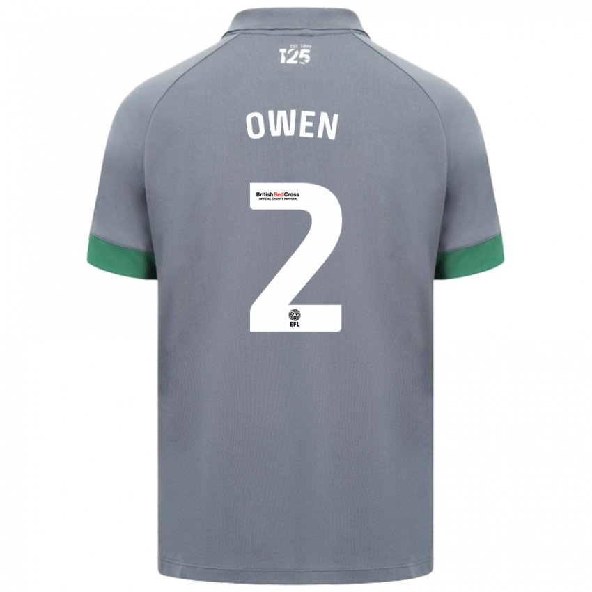 Criança Camisola Lisa Owen #2 Cinza Escuro Alternativa 2024/25 Camisa Brasil