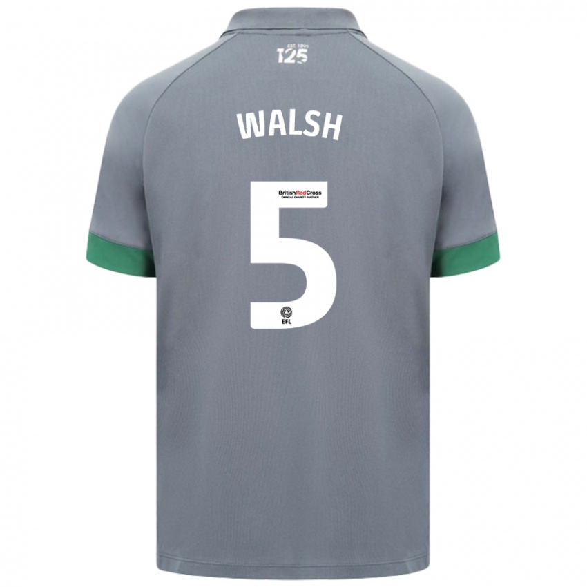 Criança Camisola Siobhan Walsh #5 Cinza Escuro Alternativa 2024/25 Camisa Brasil