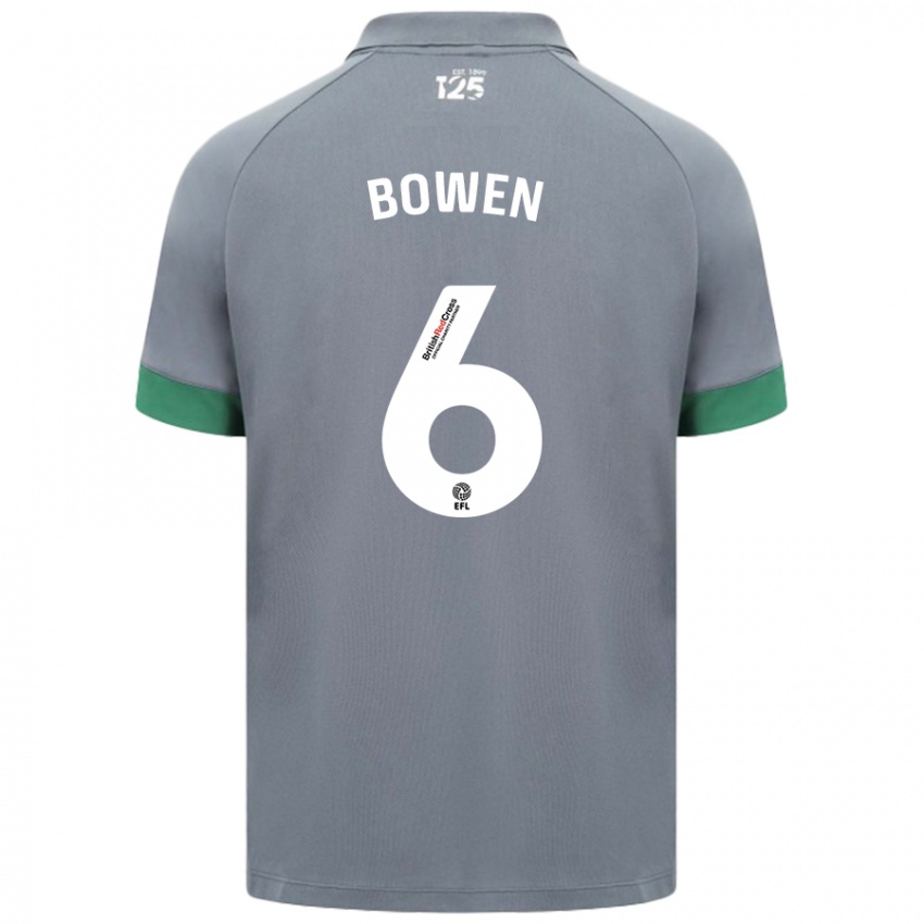 Criança Camisola Megan Bowen #6 Cinza Escuro Alternativa 2024/25 Camisa Brasil