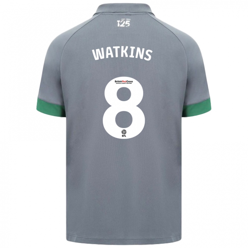 Criança Camisola Seren Watkins #8 Cinza Escuro Alternativa 2024/25 Camisa Brasil