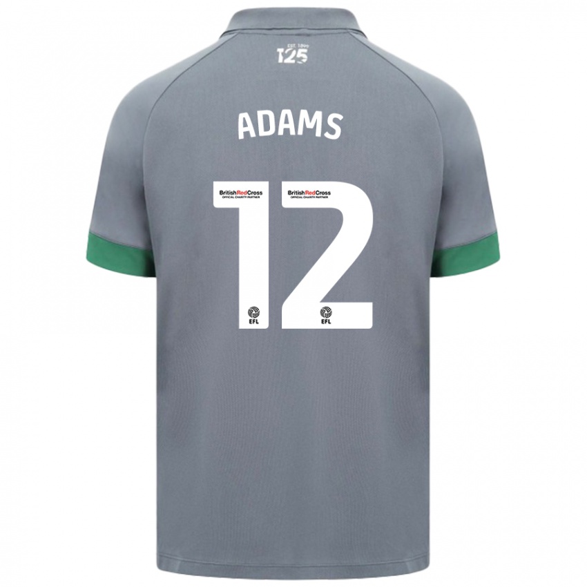 Criança Camisola Kelly Adams #12 Cinza Escuro Alternativa 2024/25 Camisa Brasil