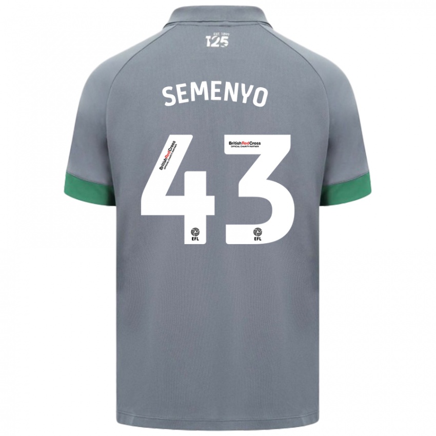 Criança Camisola Jai Semenyo #43 Cinza Escuro Alternativa 2024/25 Camisa Brasil