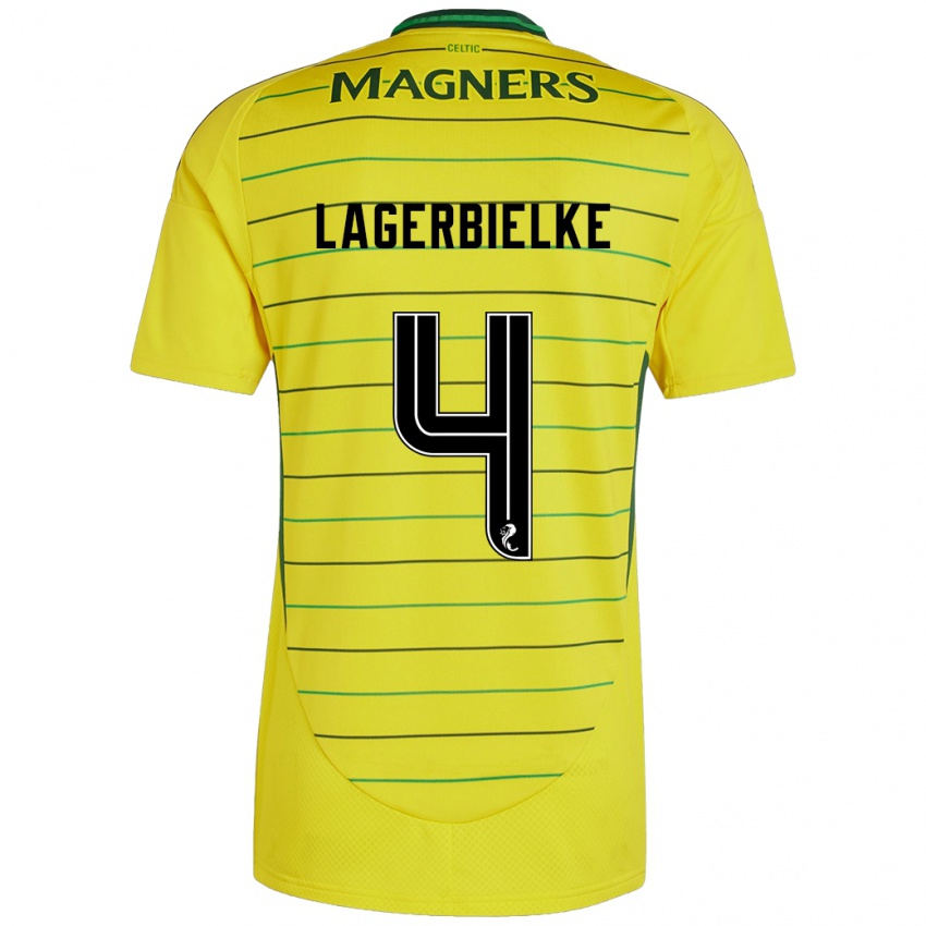 Criança Camisola Gustaf Lagerbielke #4 Amarelo Alternativa 2024/25 Camisa Brasil