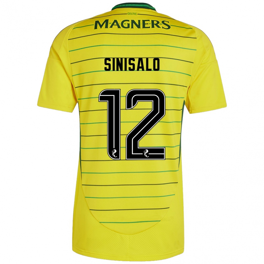 Criança Camisola Viljami Sinisalo #12 Amarelo Alternativa 2024/25 Camisa Brasil