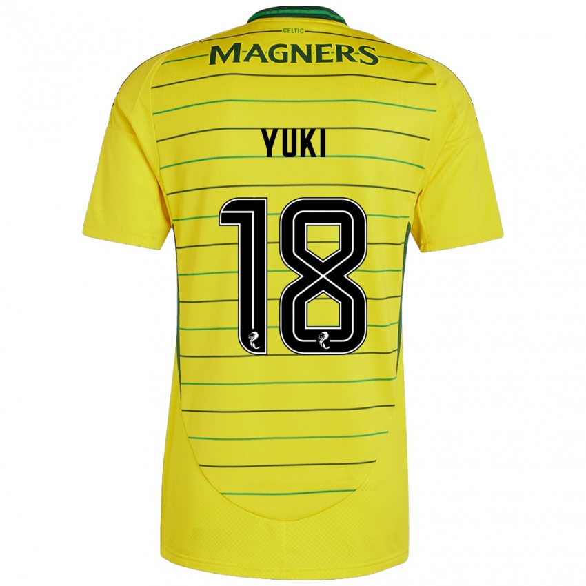 Criança Camisola Yuki Kobayashi #18 Amarelo Alternativa 2024/25 Camisa Brasil