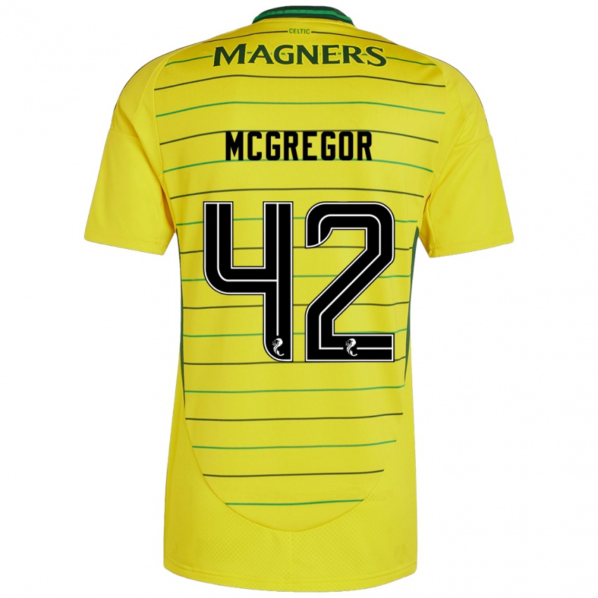 Criança Camisola Callum Mcgregor #42 Amarelo Alternativa 2024/25 Camisa Brasil