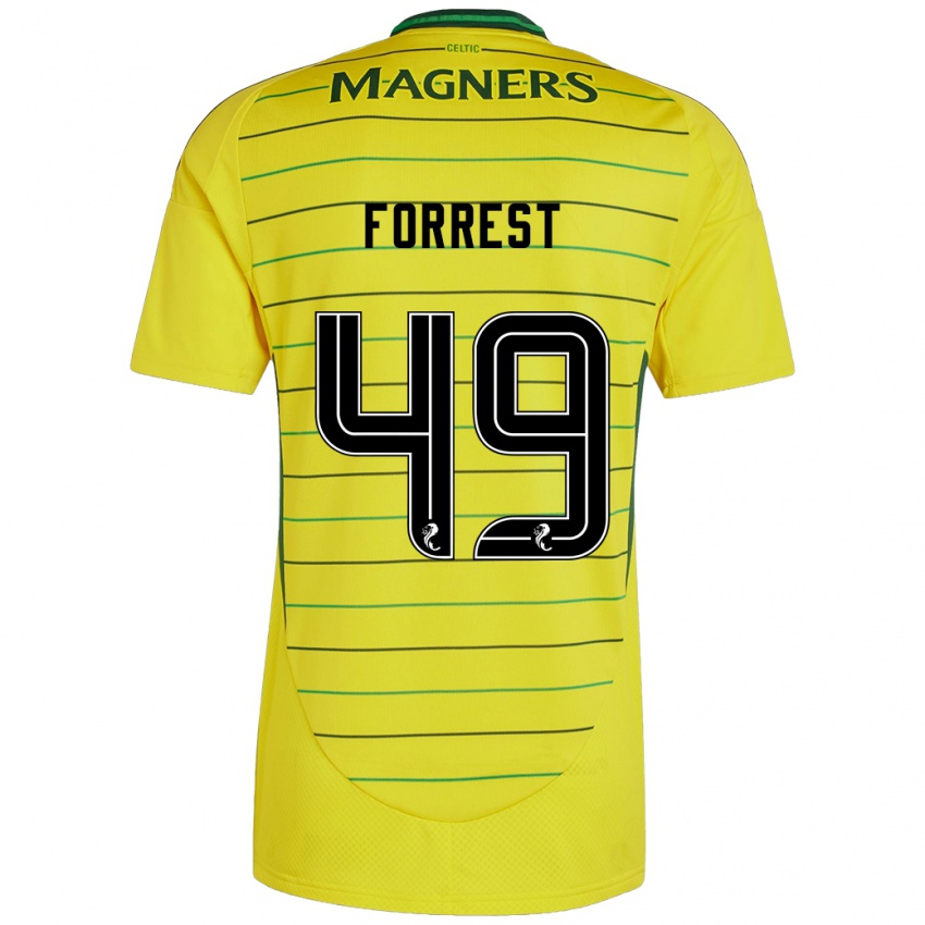 Criança Camisola James Forrest #49 Amarelo Alternativa 2024/25 Camisa Brasil