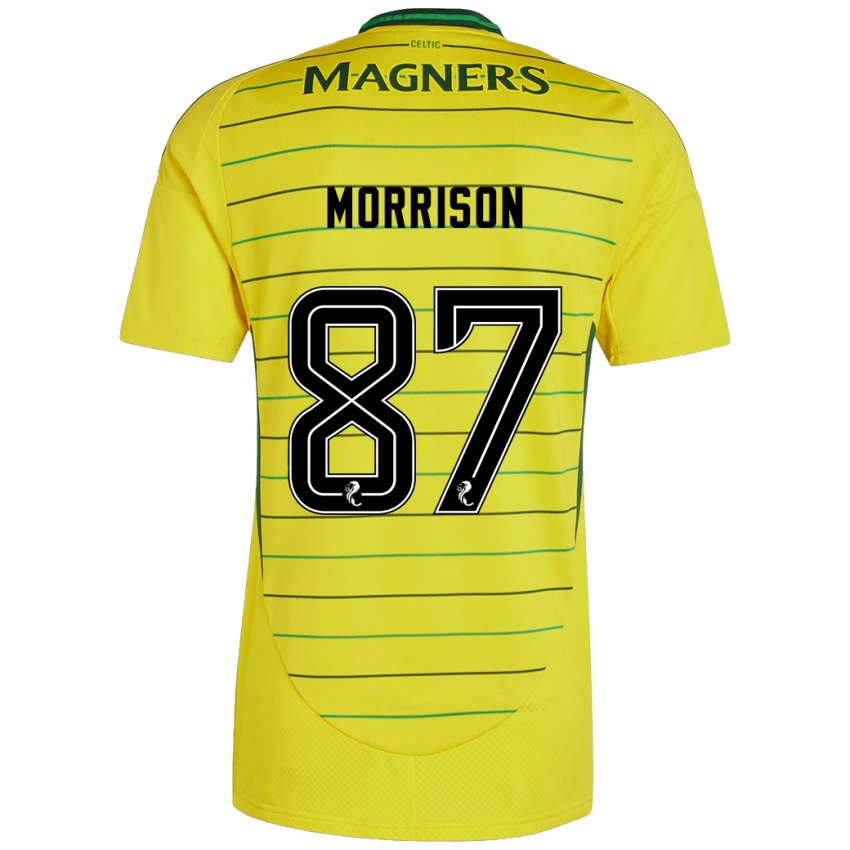 Criança Camisola Joe Morrison #87 Amarelo Alternativa 2024/25 Camisa Brasil