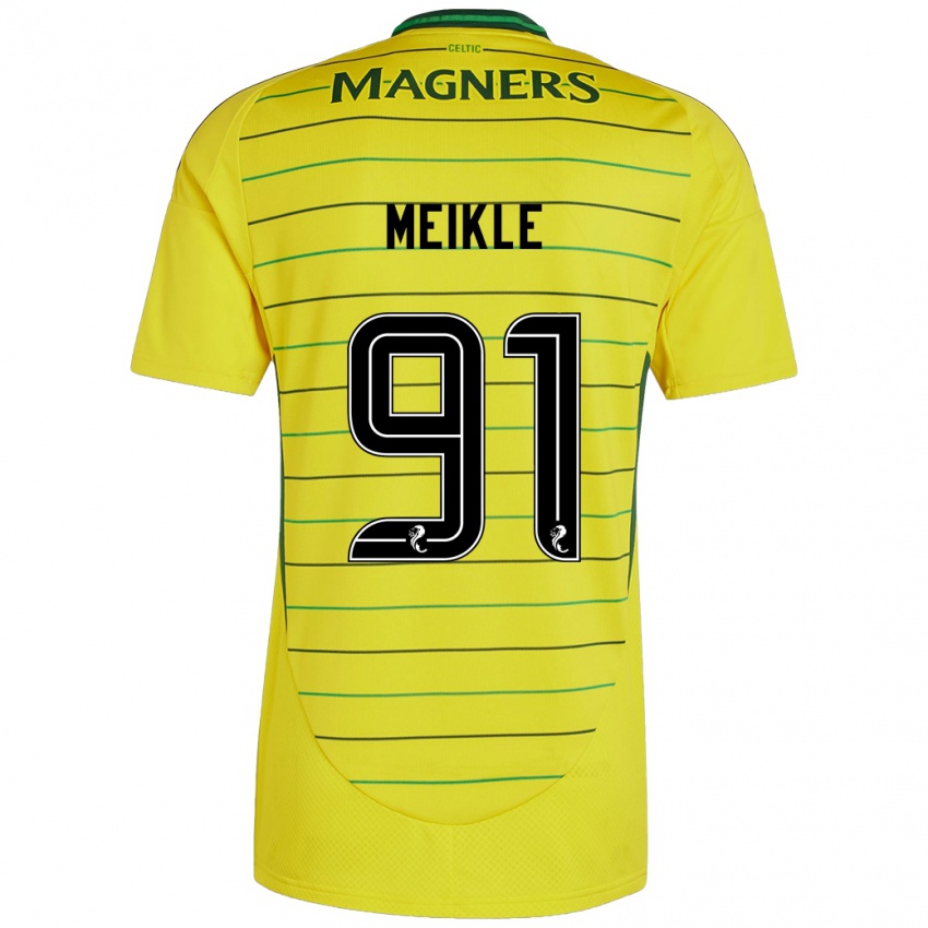 Criança Camisola Jamie Meikle #91 Amarelo Alternativa 2024/25 Camisa Brasil