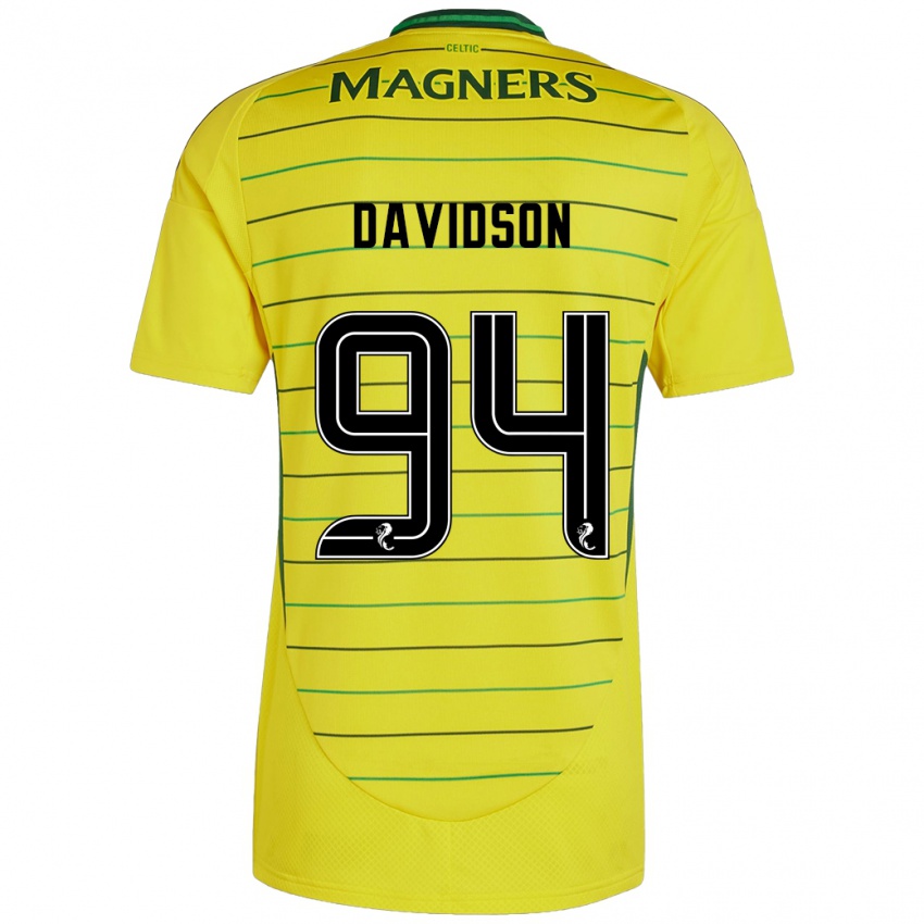 Criança Camisola Bruno Davidson #94 Amarelo Alternativa 2024/25 Camisa Brasil