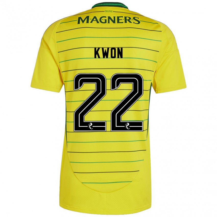 Criança Camisola Hyeok-Kyu Kwon #22 Amarelo Alternativa 2024/25 Camisa Brasil