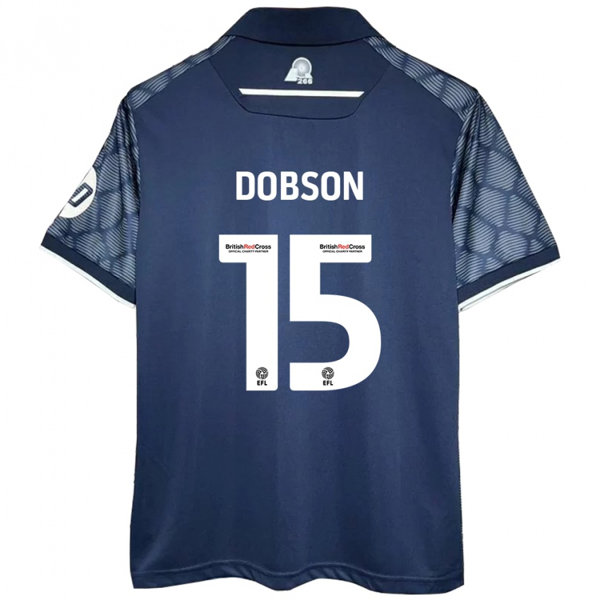 Criança Camisola George Dobson #15 Preto Alternativa 2024/25 Camisa Brasil