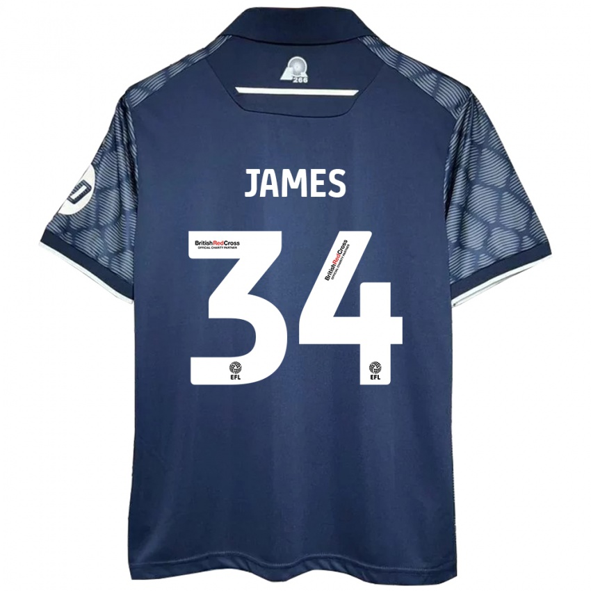 Criança Camisola Aaron James #34 Preto Alternativa 2024/25 Camisa Brasil