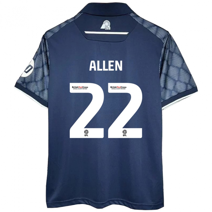 Criança Camisola Keren Allen #22 Preto Alternativa 2024/25 Camisa Brasil