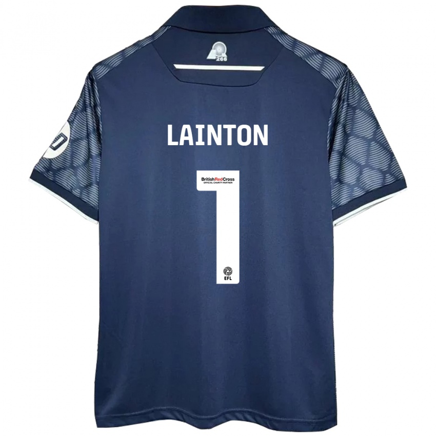 Criança Camisola Rob Lainton #1 Preto Alternativa 2024/25 Camisa Brasil