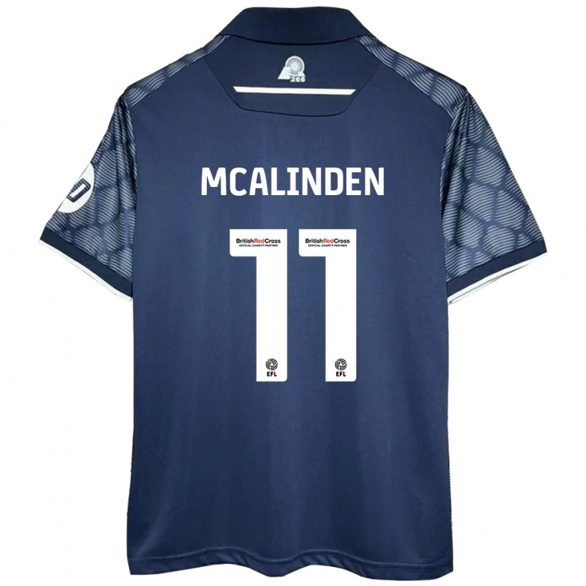 Criança Camisola Liam Mcalinden #11 Preto Alternativa 2024/25 Camisa Brasil