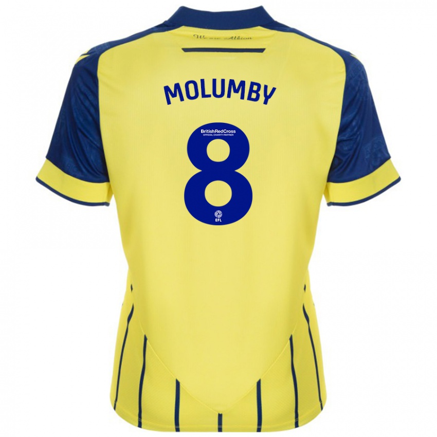 Criança Camisola Jayson Molumby #8 Azul Amarelo Alternativa 2024/25 Camisa Brasil