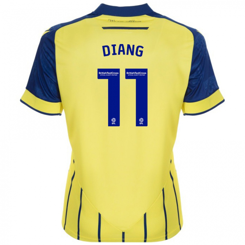 Criança Camisola Grady Diangana #11 Azul Amarelo Alternativa 2024/25 Camisa Brasil