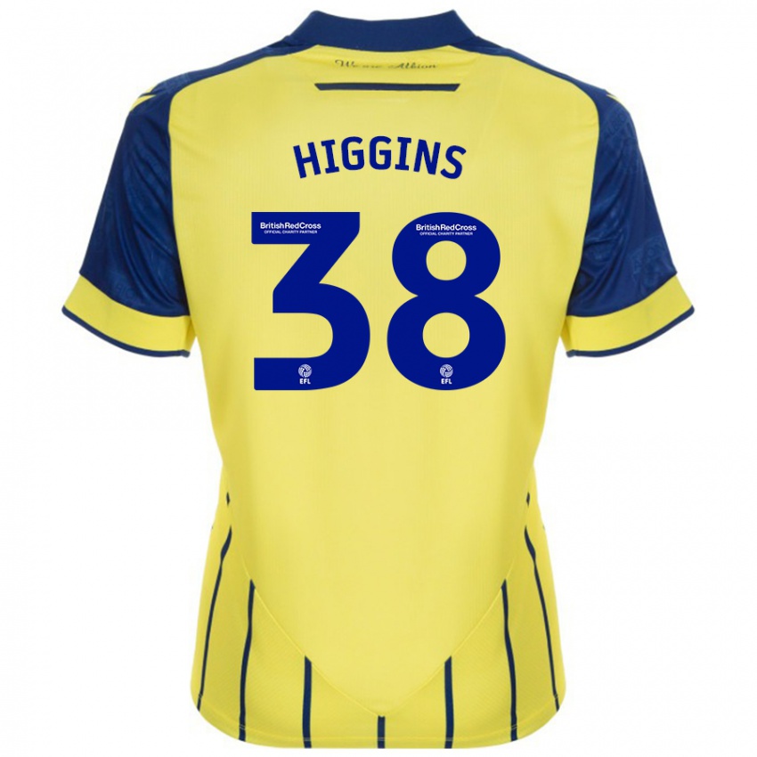 Criança Camisola Akeel Higgins #38 Azul Amarelo Alternativa 2024/25 Camisa Brasil