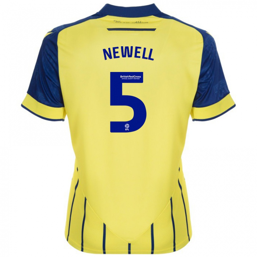 Criança Camisola Lucy Newell #5 Azul Amarelo Alternativa 2024/25 Camisa Brasil