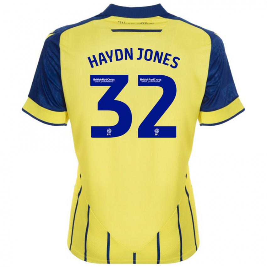 Criança Camisola Mackenzie Haydn-Jones #32 Azul Amarelo Alternativa 2024/25 Camisa Brasil