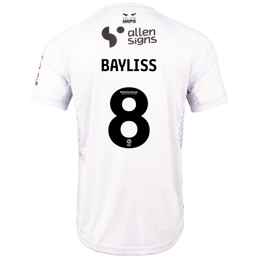 Criança Camisola Tom Bayliss #8 Branco Vermelho Alternativa 2024/25 Camisa Brasil